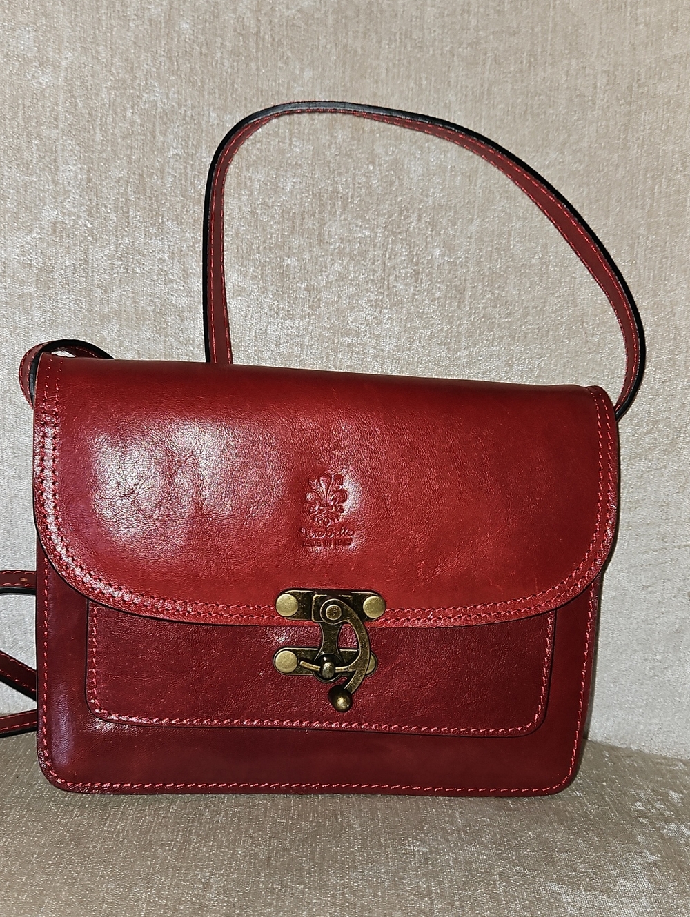 Vera Pelle Made In Italy Leather Crosssbody Bag